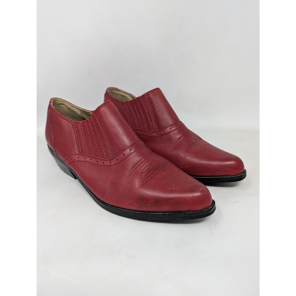 Dingo Boots 6M Red Leather Western Cowgirl Ankle Booties Rodeo Southwestern‎